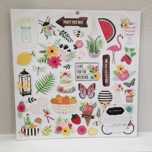 Patio Party Chipboard Stickers